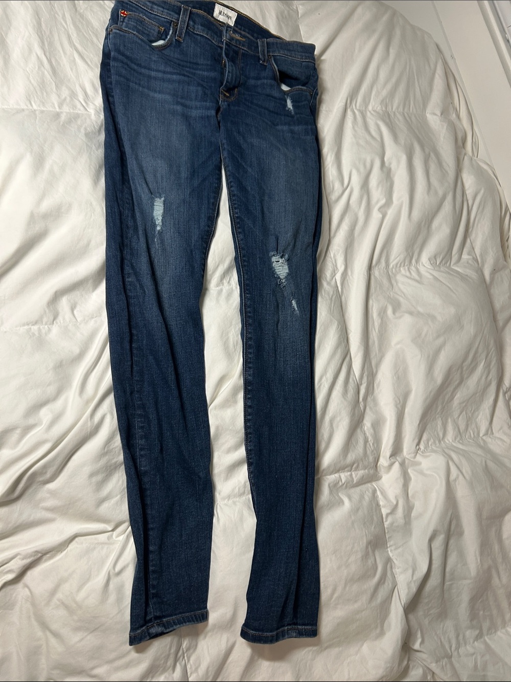 Hudson Jeans Women's Skinny Distressed Dark Indigo